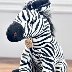WILD REPUBLIC Realistic ZEBRA Toy Plush Stuffed Zoo Animal New York City Tag